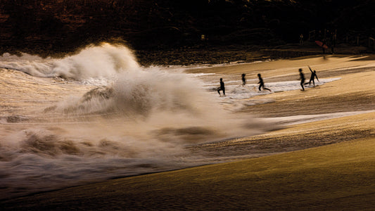 Opening image: The Birthday Party. A wild swell at dusk drew me to Bells at high tide only to discover a mob of local lads playing in the shorebreak. Only it was an eight-foot shorey. I discovered a new meaning to ‘Where the Wild Things Are’. 