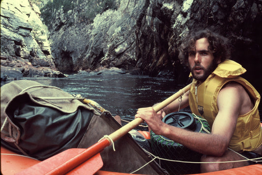 Opening image: Bob Brown rafting down the Franklin River for the first time, 1976.
