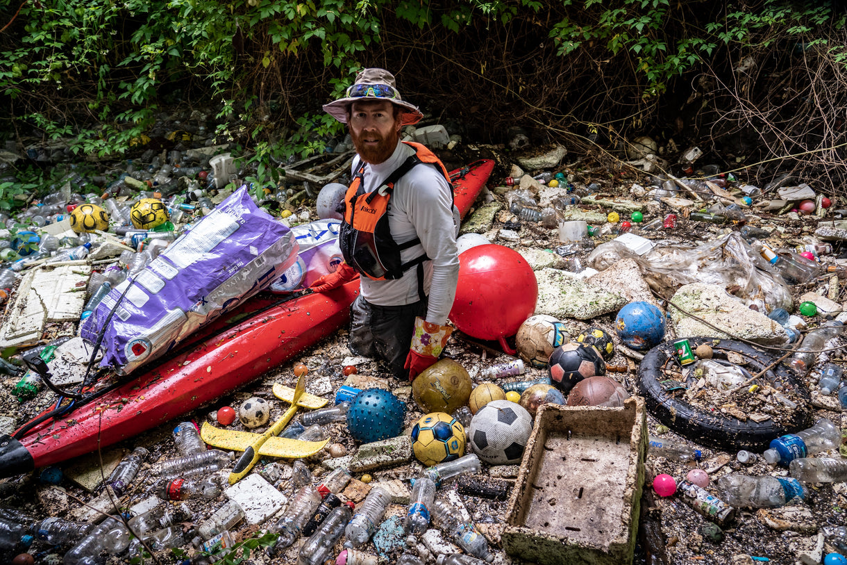 “This is why it’s a bad river. It needs love right?” When Beau Miles decided to paddle down Sydney’s Cooks River he didn’t think he’d run into this. Photo Chris Ord
