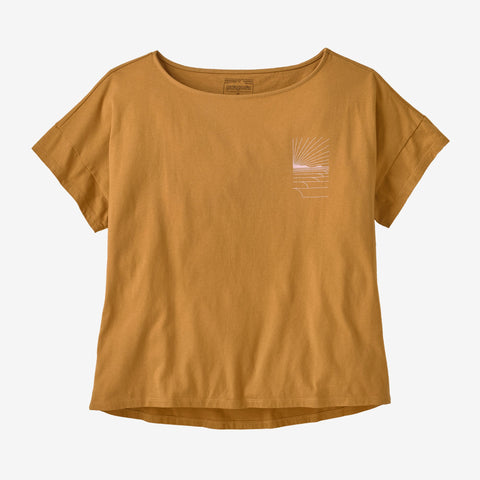 Women's Waves Rolling Relaxed Drop-Sleeve Organic Shirt