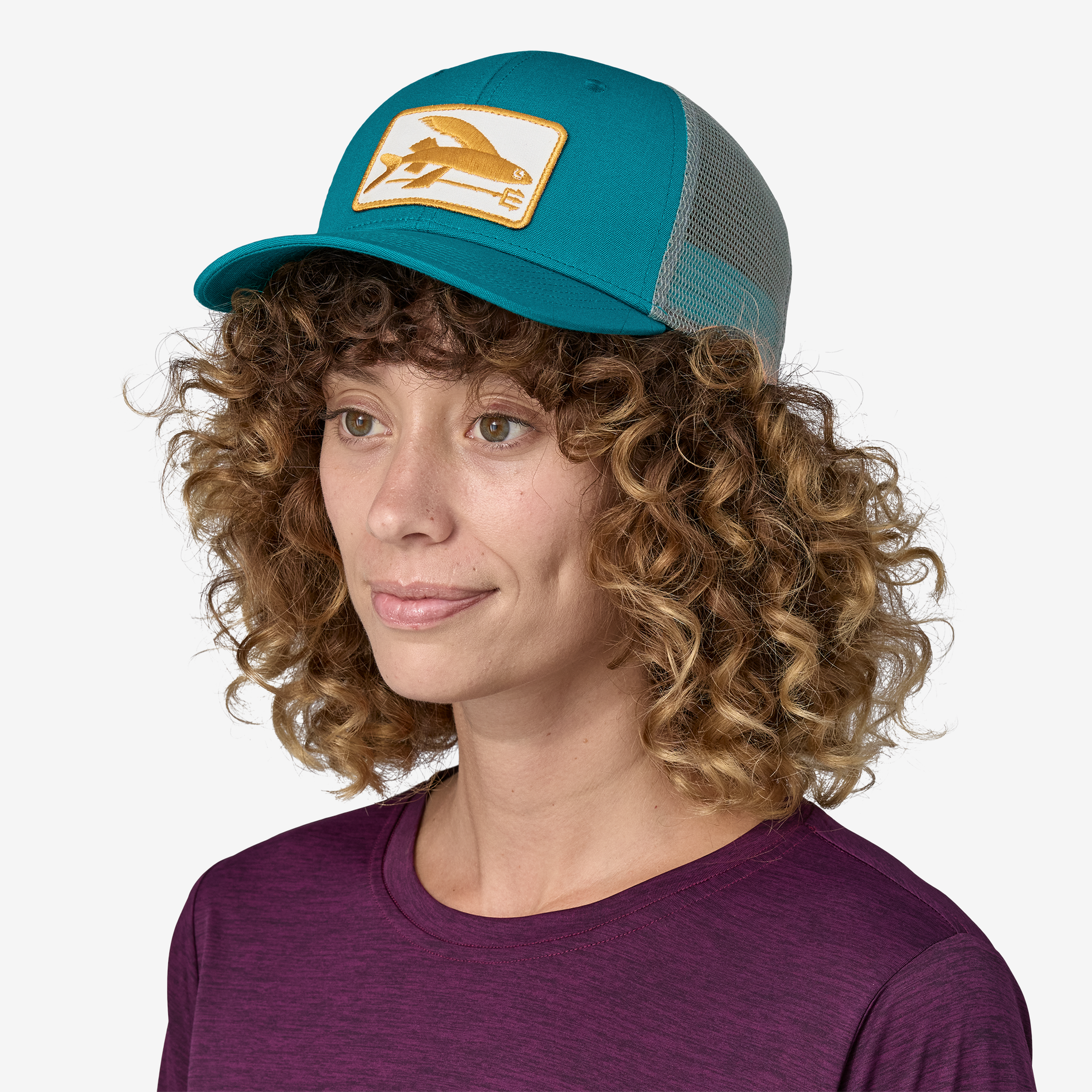 Patagonia small flying fish trucker hat outlet