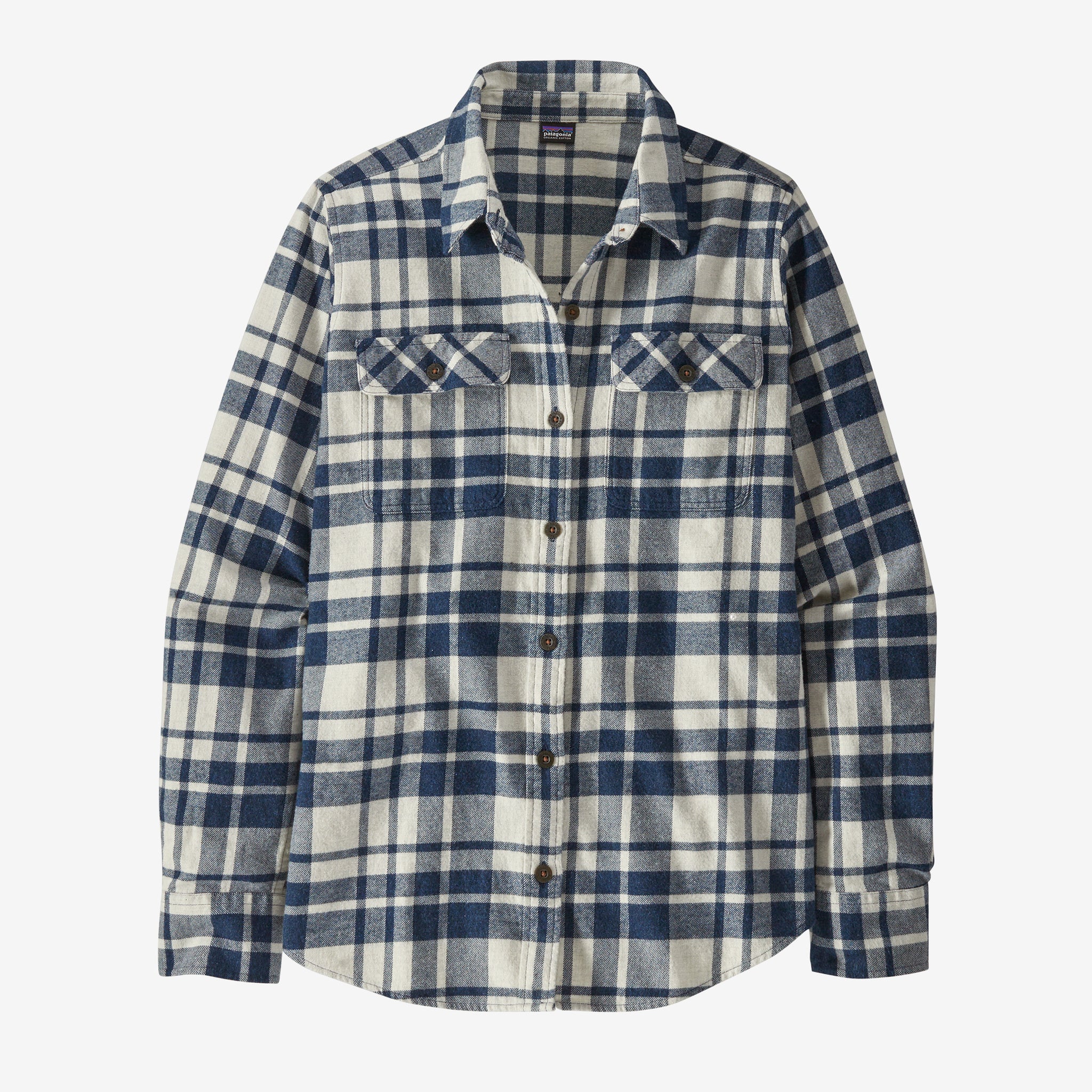 Women's Long-Sleeved Organic Cotton Midweight Fjord Flannel Shirt ...